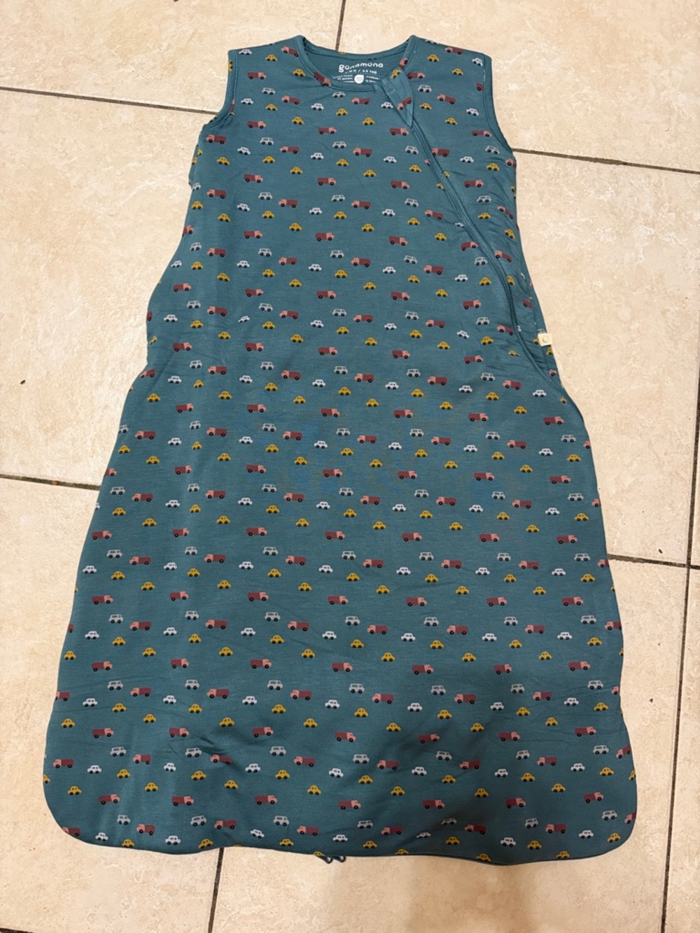 GUNaMUNA Baby Bamboo Rayon with DIAPER-ZiPPER Sleep Bag 2.5 TOG, CARS